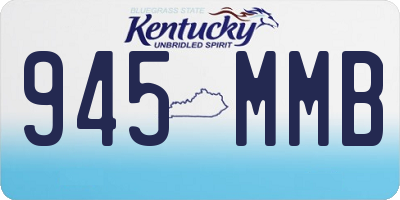 KY license plate 945MMB