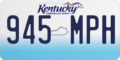 KY license plate 945MPH