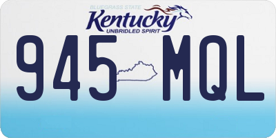 KY license plate 945MQL