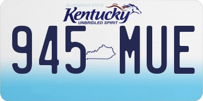 KY license plate 945MUE