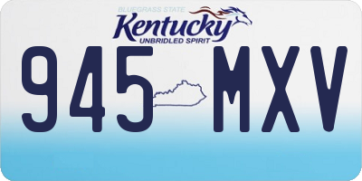 KY license plate 945MXV