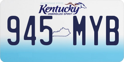 KY license plate 945MYB