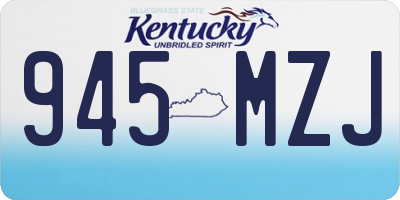 KY license plate 945MZJ