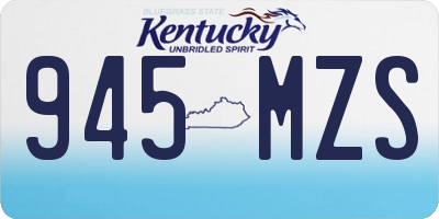KY license plate 945MZS