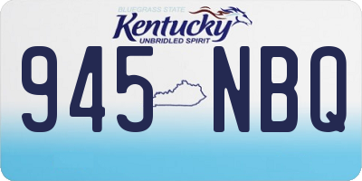 KY license plate 945NBQ