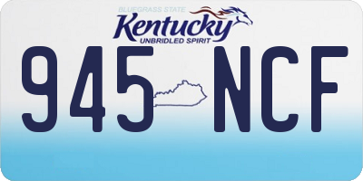 KY license plate 945NCF