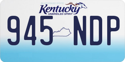 KY license plate 945NDP