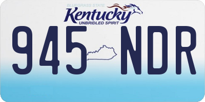 KY license plate 945NDR