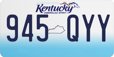 KY license plate 945QYY