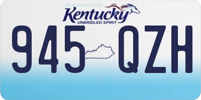 KY license plate 945QZH