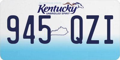 KY license plate 945QZI