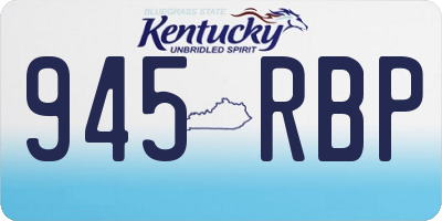 KY license plate 945RBP