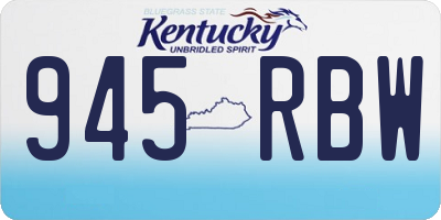 KY license plate 945RBW