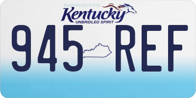 KY license plate 945REF