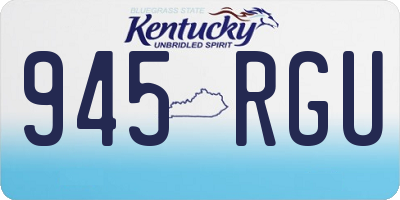 KY license plate 945RGU