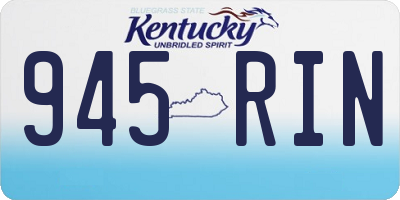 KY license plate 945RIN