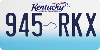 KY license plate 945RKX