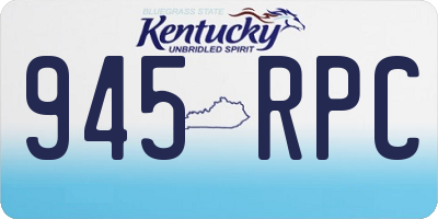 KY license plate 945RPC