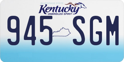 KY license plate 945SGM