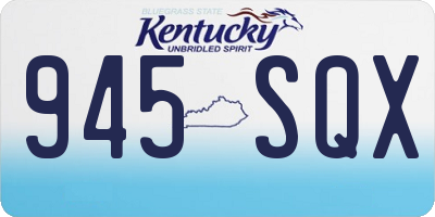KY license plate 945SQX