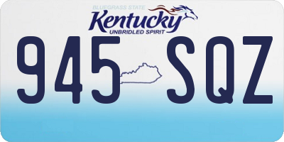 KY license plate 945SQZ