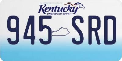 KY license plate 945SRD