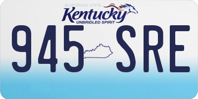 KY license plate 945SRE