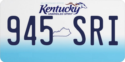 KY license plate 945SRI
