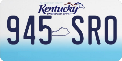 KY license plate 945SRO