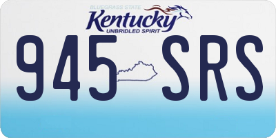KY license plate 945SRS