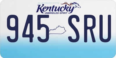 KY license plate 945SRU
