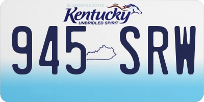 KY license plate 945SRW