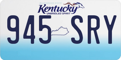 KY license plate 945SRY