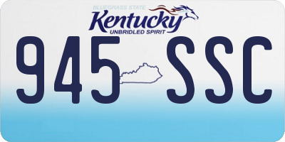 KY license plate 945SSC