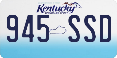 KY license plate 945SSD