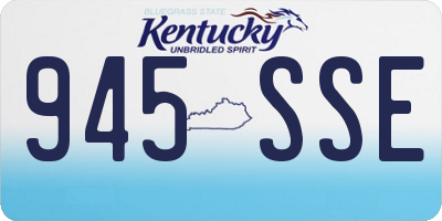 KY license plate 945SSE