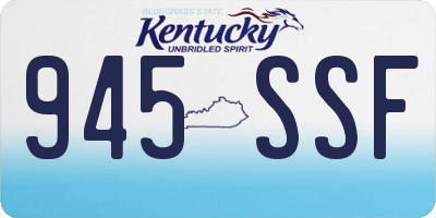 KY license plate 945SSF