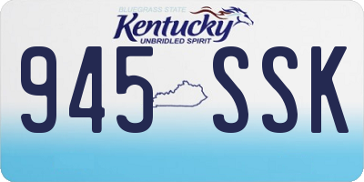 KY license plate 945SSK