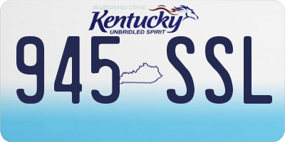 KY license plate 945SSL