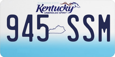 KY license plate 945SSM