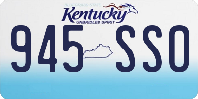 KY license plate 945SSO