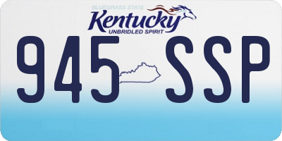 KY license plate 945SSP