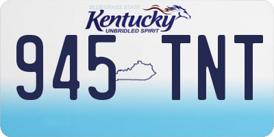 KY license plate 945TNT