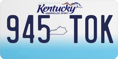 KY license plate 945TOK