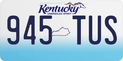 KY license plate 945TUS