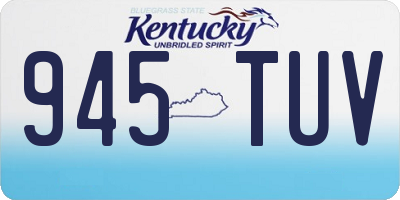 KY license plate 945TUV