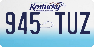 KY license plate 945TUZ