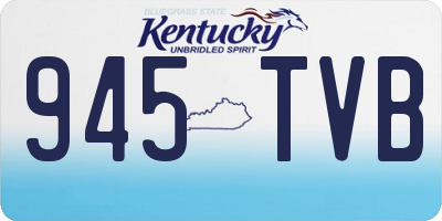 KY license plate 945TVB