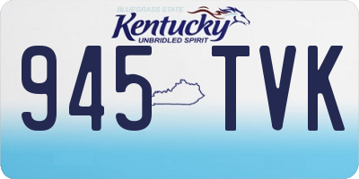 KY license plate 945TVK
