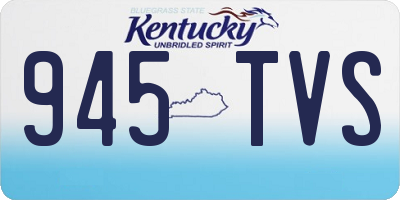 KY license plate 945TVS